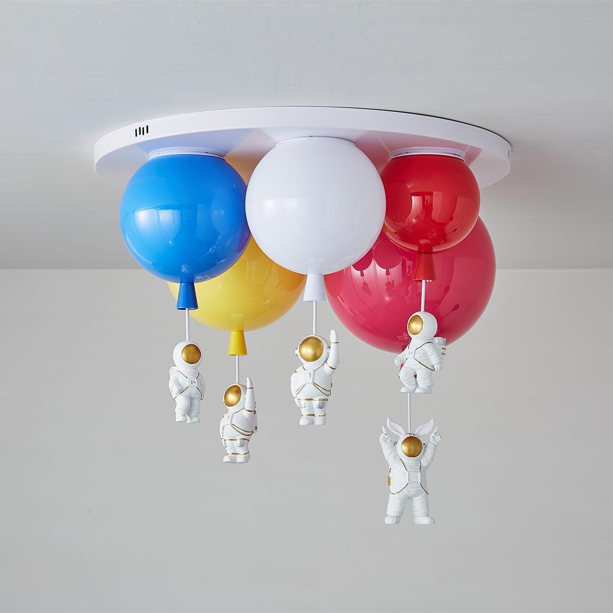 Vomino Ceiling Lamp Astronaut Glossy Balloon for Kid's Room-Neutral Decor