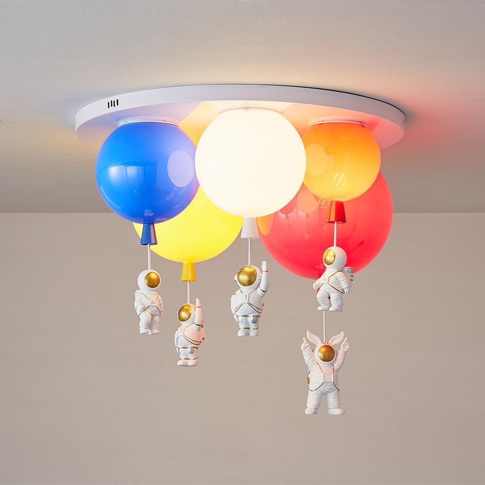 Vomino Ceiling Lamp Astronaut Glossy Balloon for Kid's Room-Neutral Decor