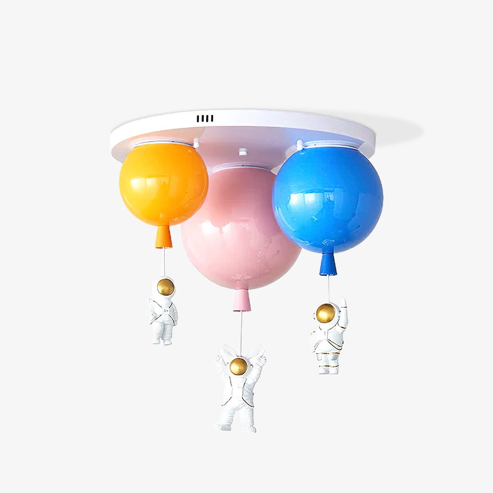 Vomino Ceiling Lamp Astronaut Glossy Balloon for Kid's Room-Neutral Decor