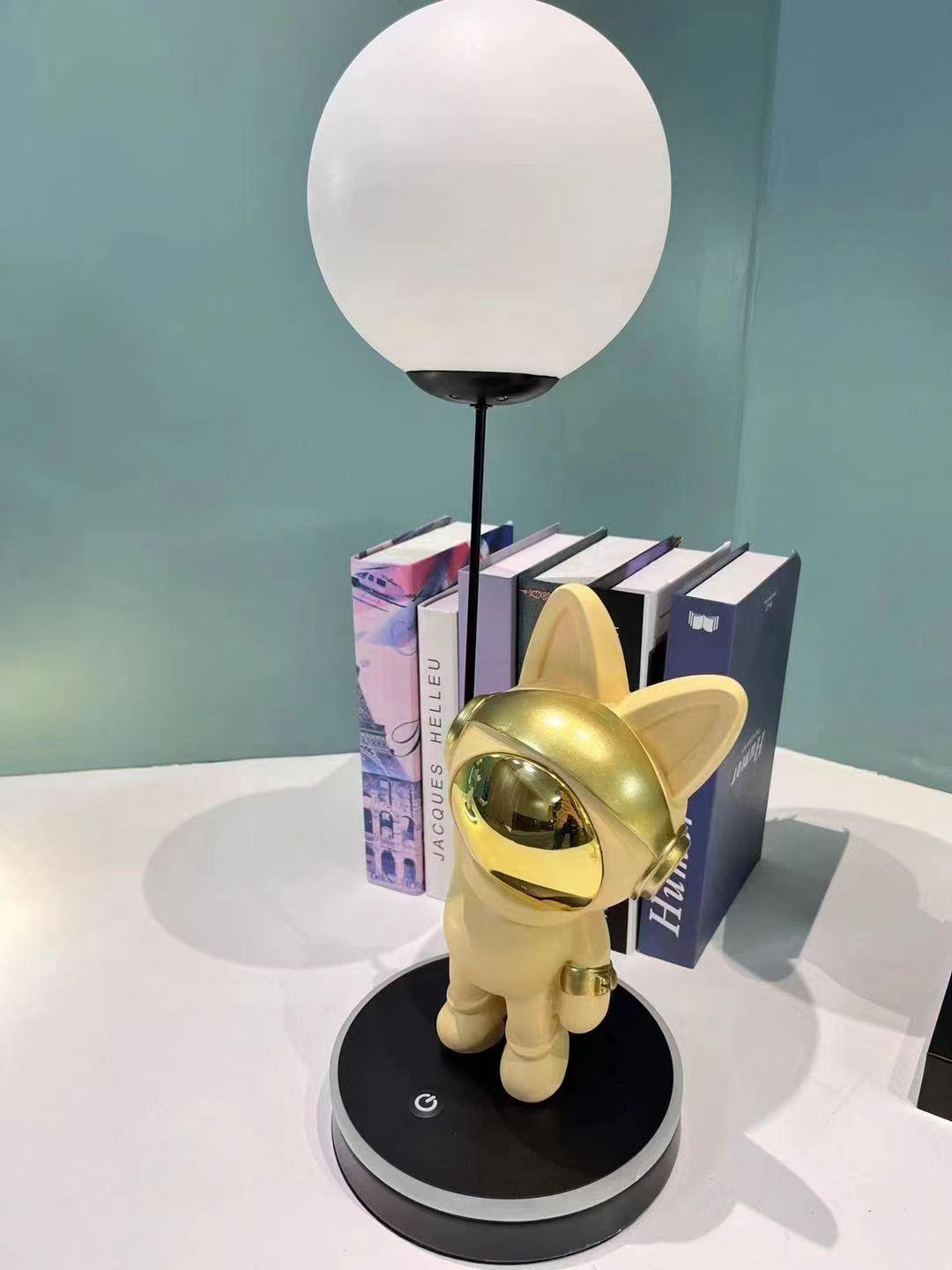 Stellar Astronaut and Planet Lamp-Neutral Decor