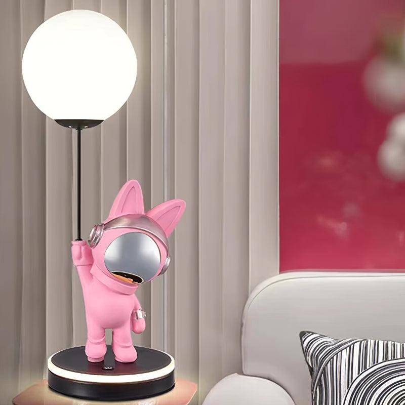 Stellar Astronaut and Planet Lamp-Neutral Decor