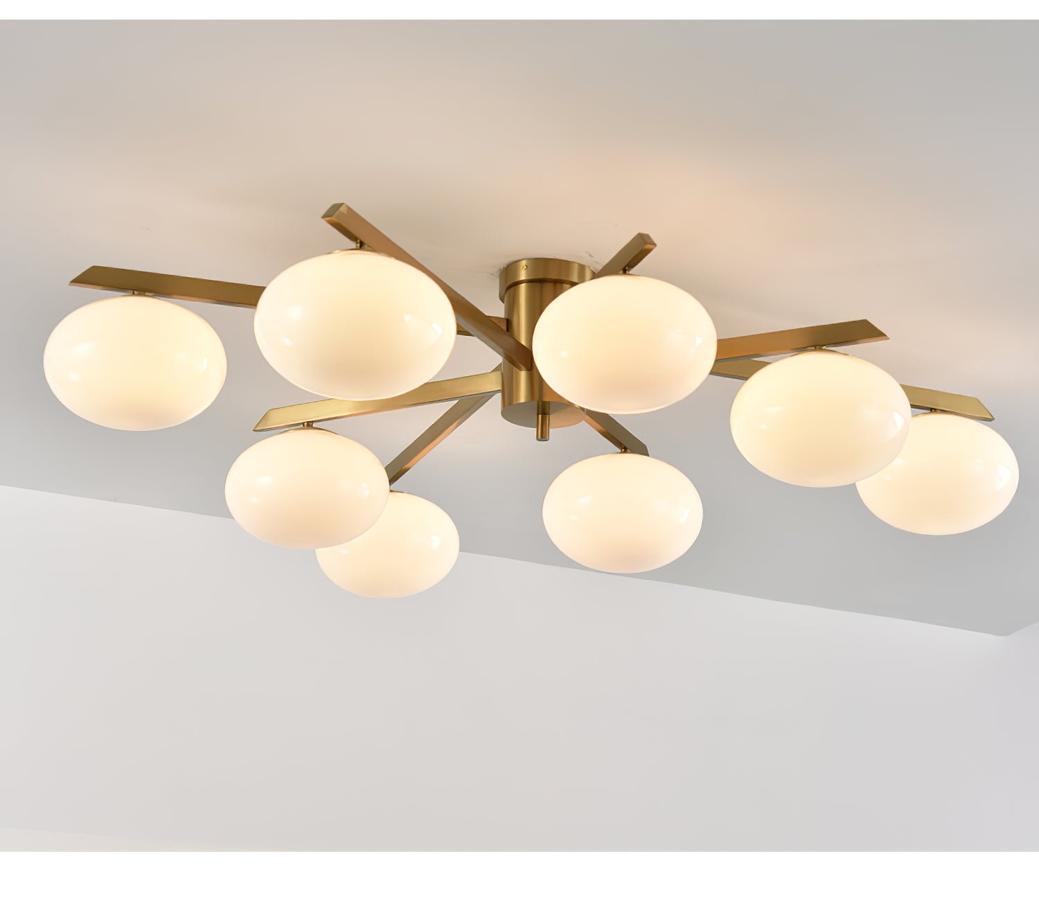 Nova Modern Glass Ceiling Light-Neutral Decor