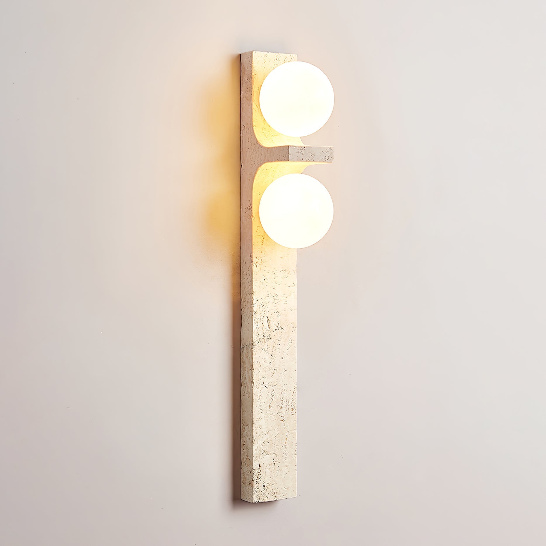 Cassiopeia Travertine Wall Light-Neutral Decor
