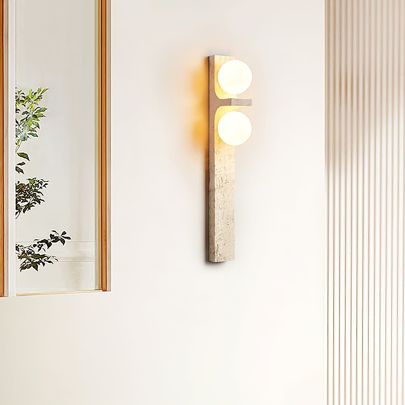Cassiopeia Travertine Wall Light-Neutral Decor
