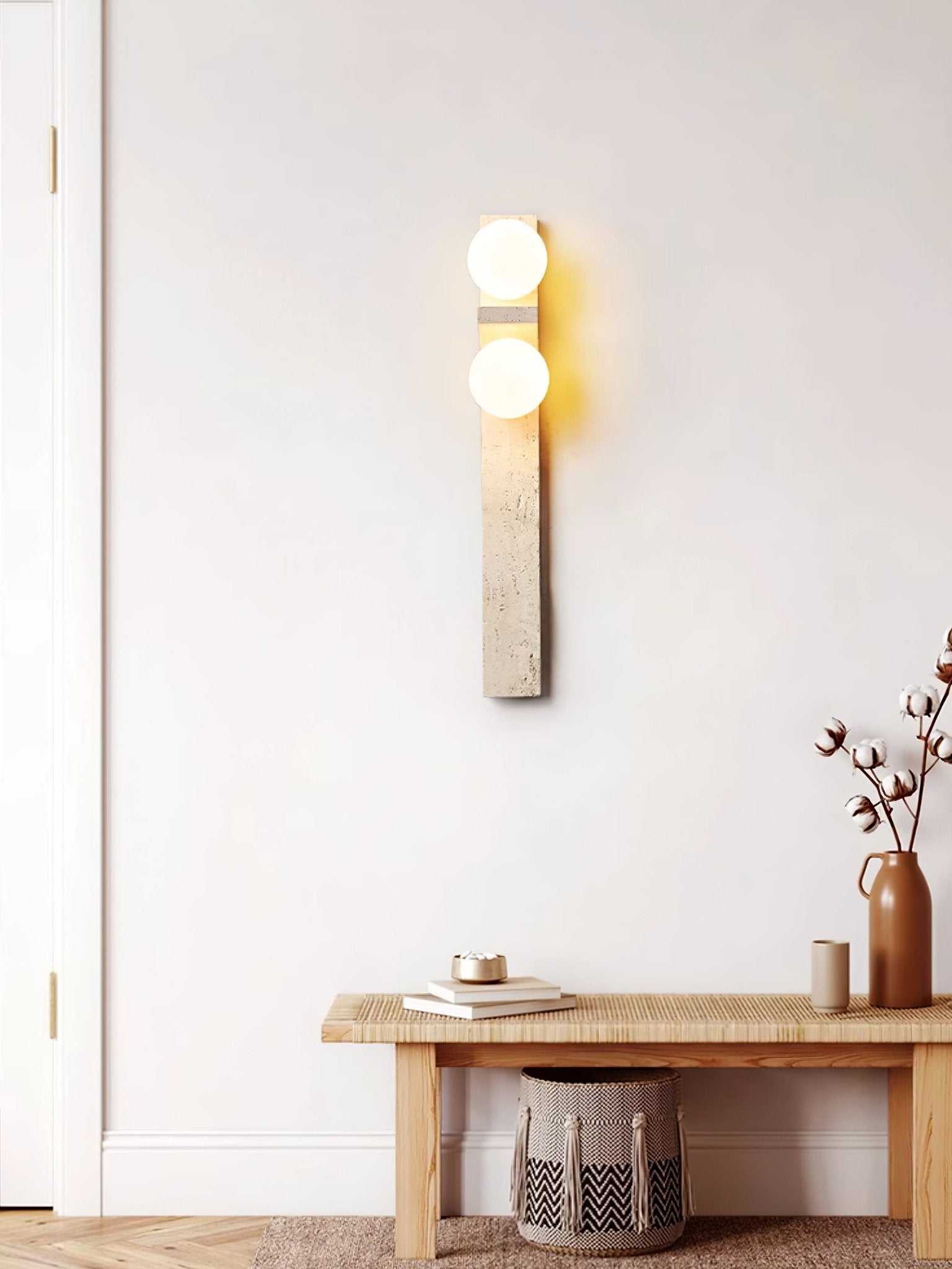 Cassiopeia Travertine Wall Light-Neutral Decor
