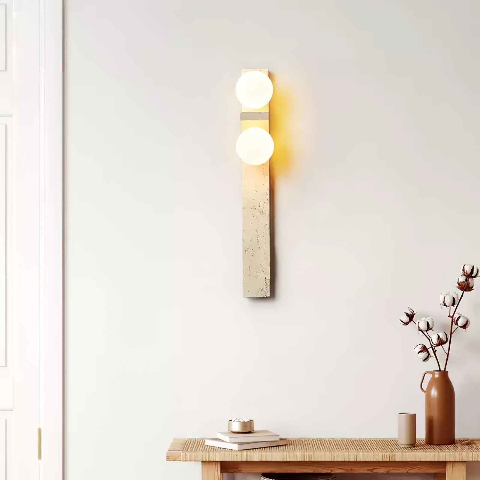 Cassiopeia Travertine Wall Light-Neutral Decor