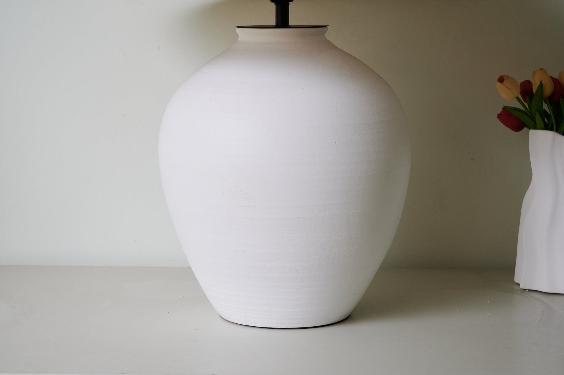 Natalie Minimalist Ceramics Table Lamp-Neutral Decor