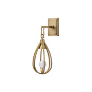 Gloruvys Modern Minimalist Brass Crystal Wall Lamp