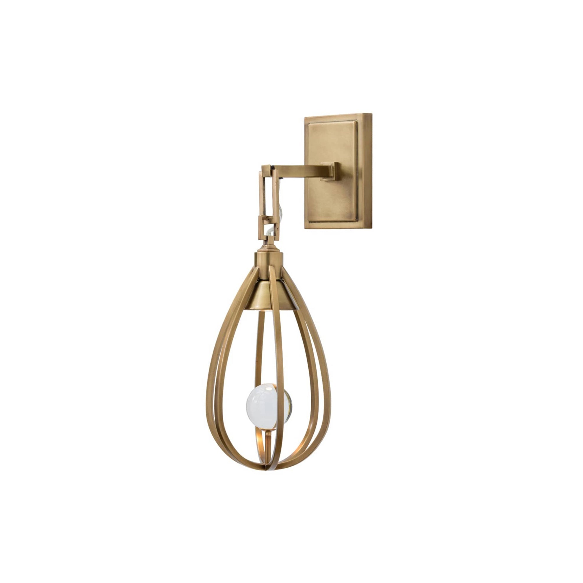 Gloruvys Modern Minimalist Brass Crystal Wall Lamp