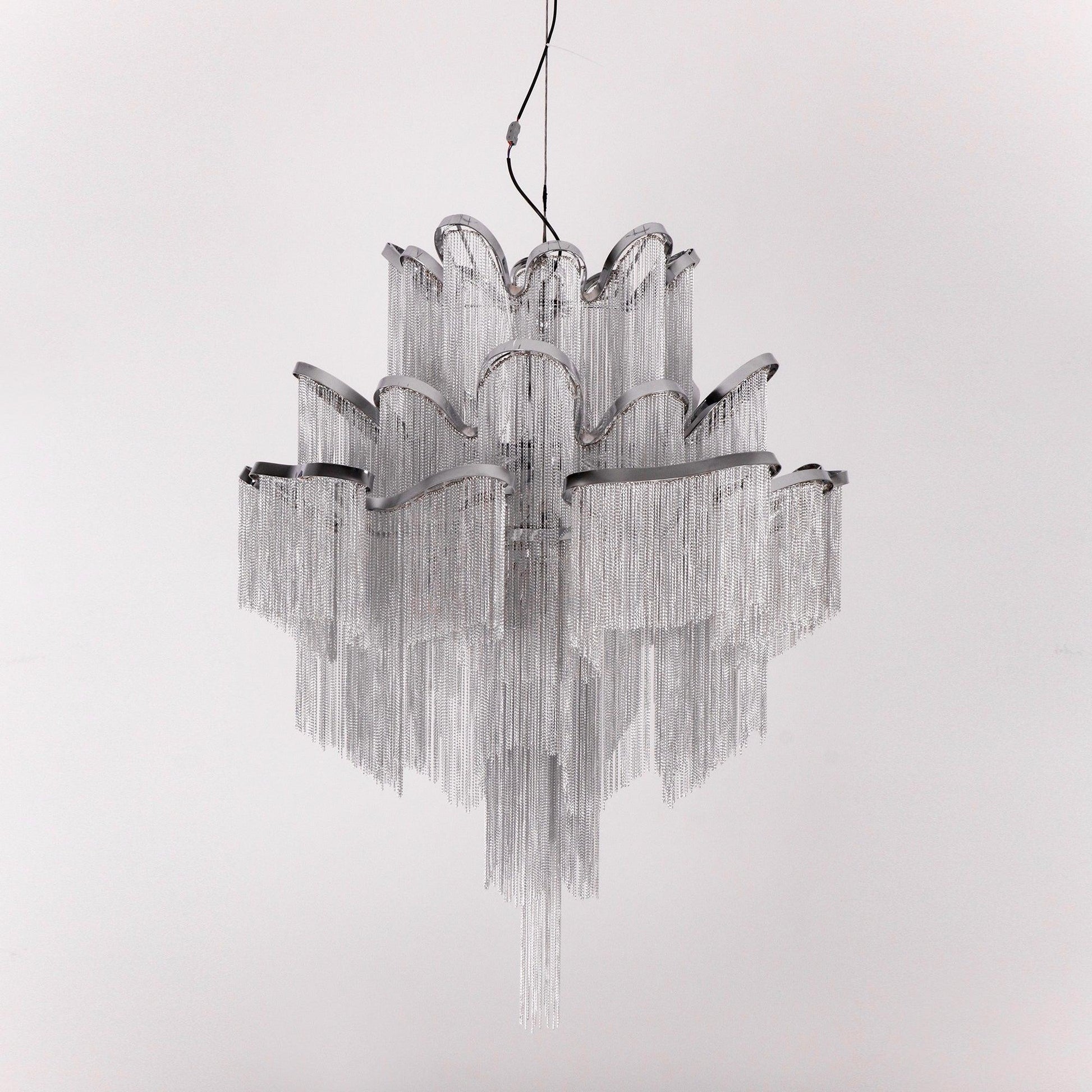 Lustra Pendant Lamp Stream Chain Nickel-Neutral Decor