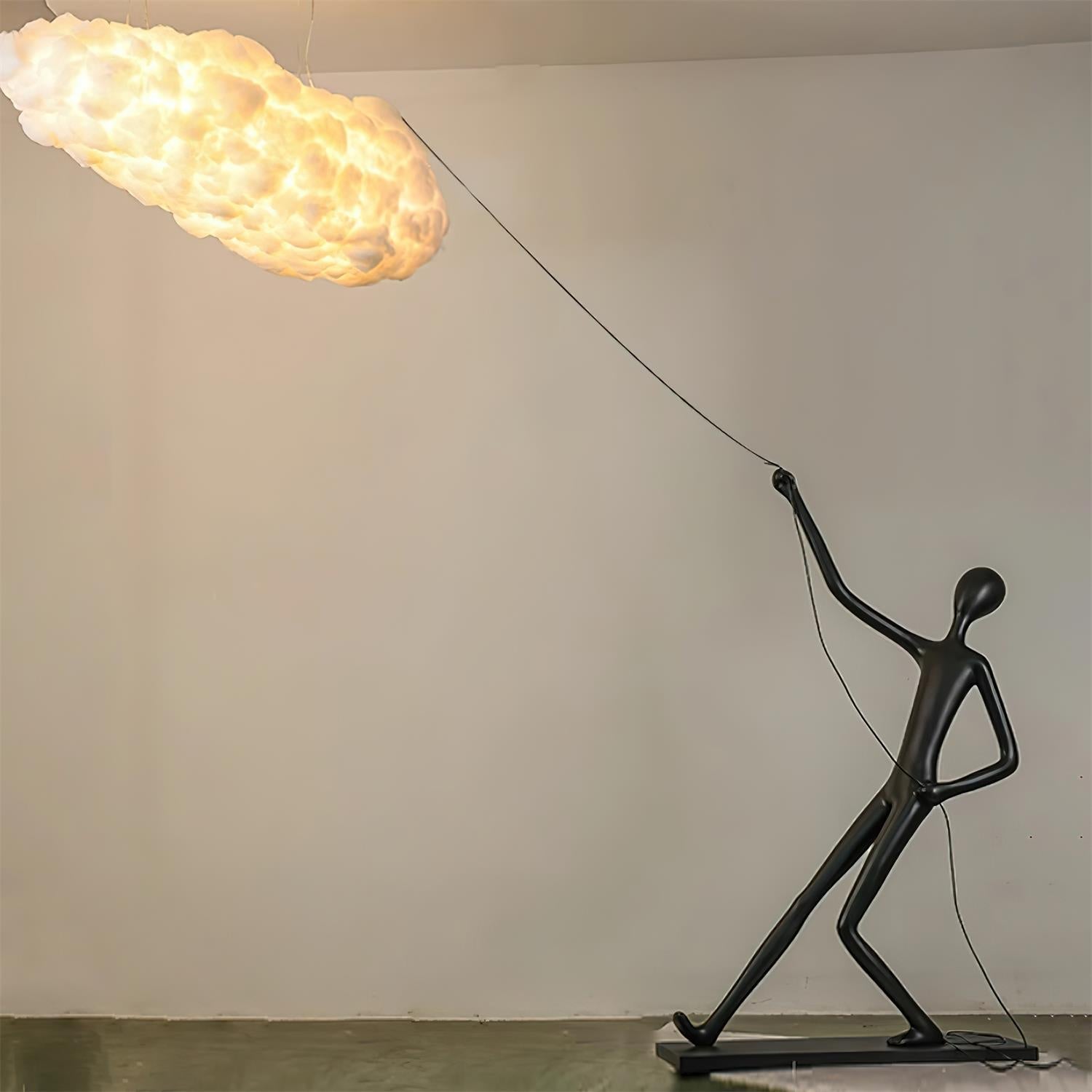 Cildes Cotton Sculpture Lamp-Neutral Decor