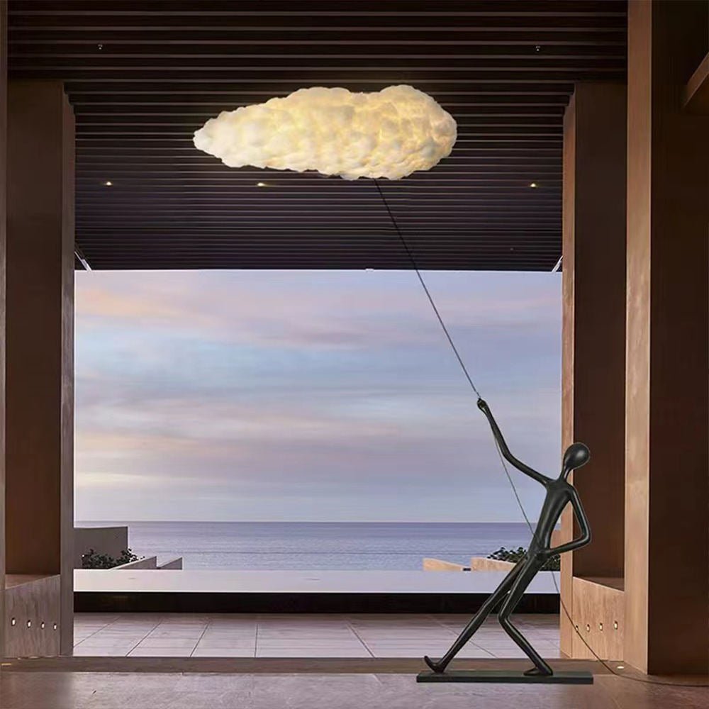 Cildes Cotton Sculpture Lamp-Neutral Decor