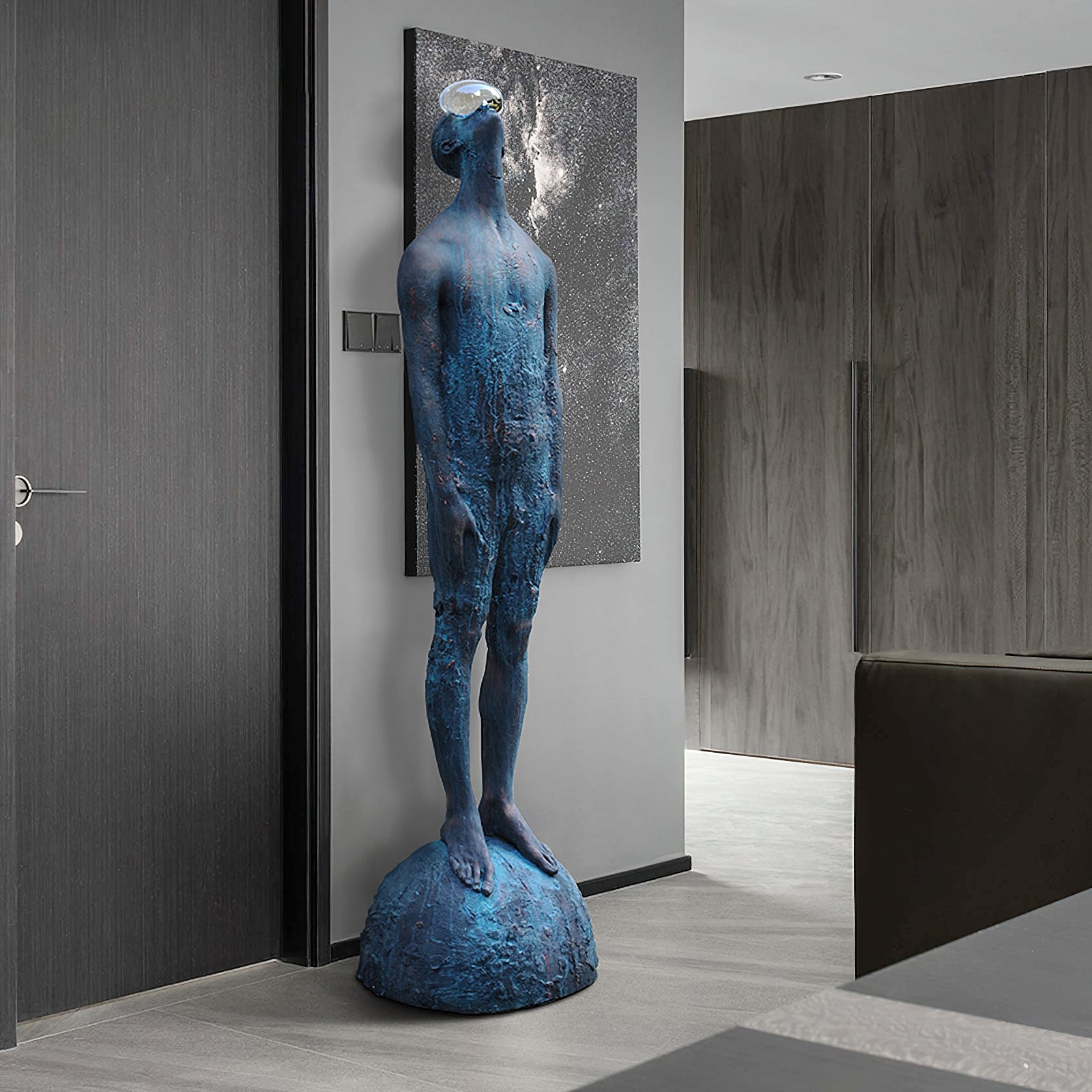 Tron Guardian Sculpture Floor Ornaments-Neutral Decor