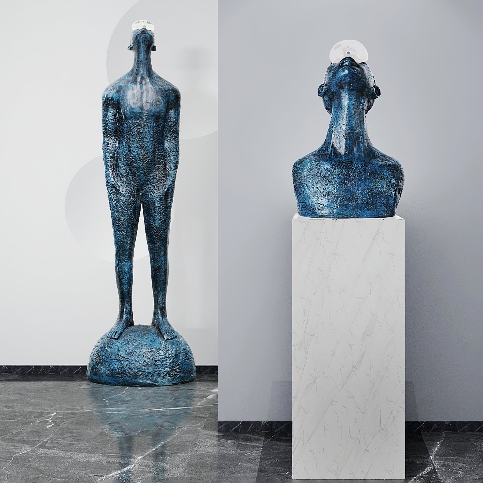 Tron Guardian Sculpture Floor Ornaments-Neutral Decor