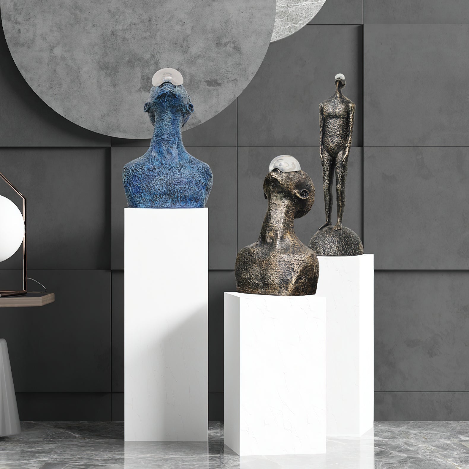 Bolt Guardian Sculpture Table Ornaments-Neutral Decor