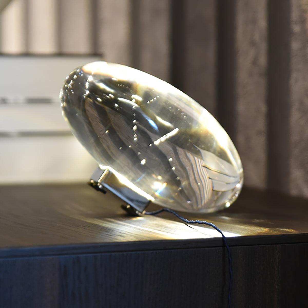 Solarece Crystal Minimalist Table Lamp-Neutral Decor