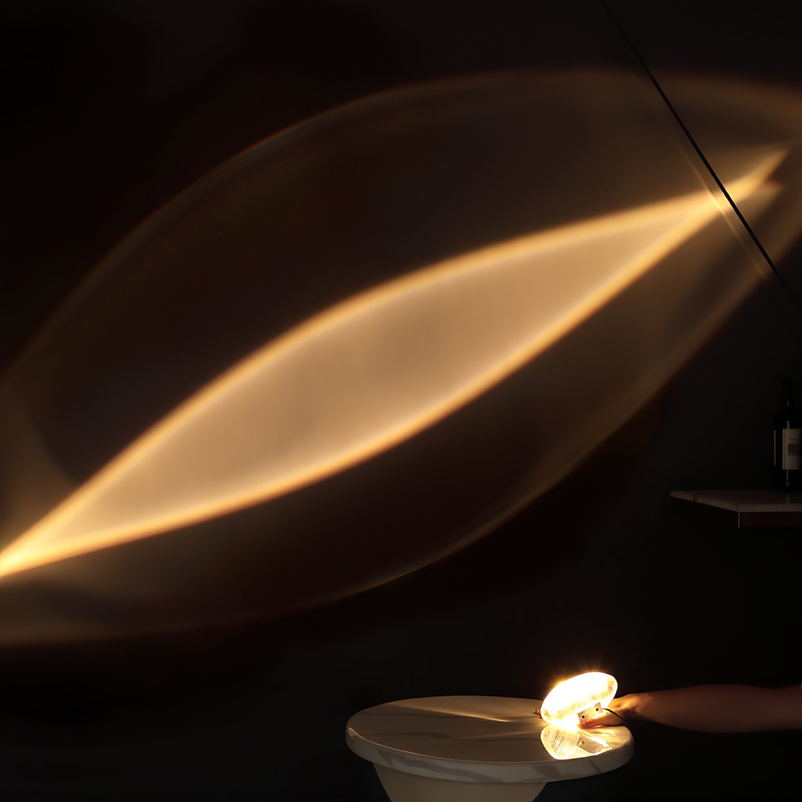 Solarece Crystal Minimalist Table Lamp-Neutral Decor