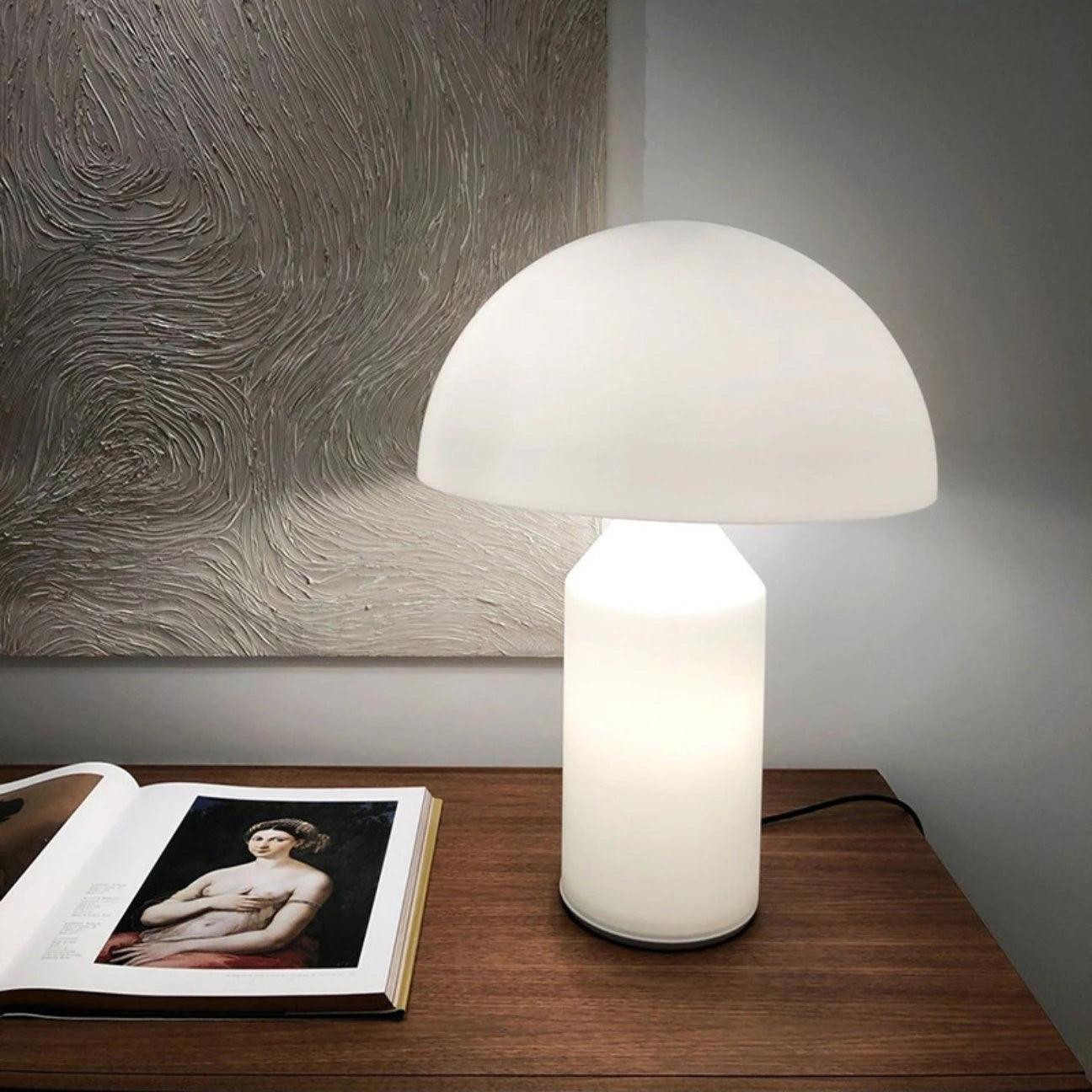 Hesrin Glass Artistic Table Lamp-Neutral Decor