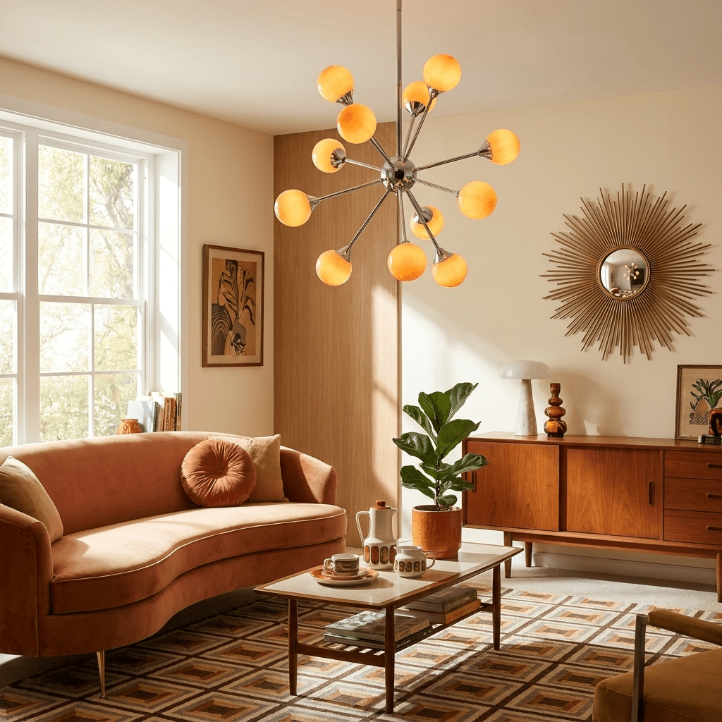 Atomic Sputnik Chandelier-Neutral Decor