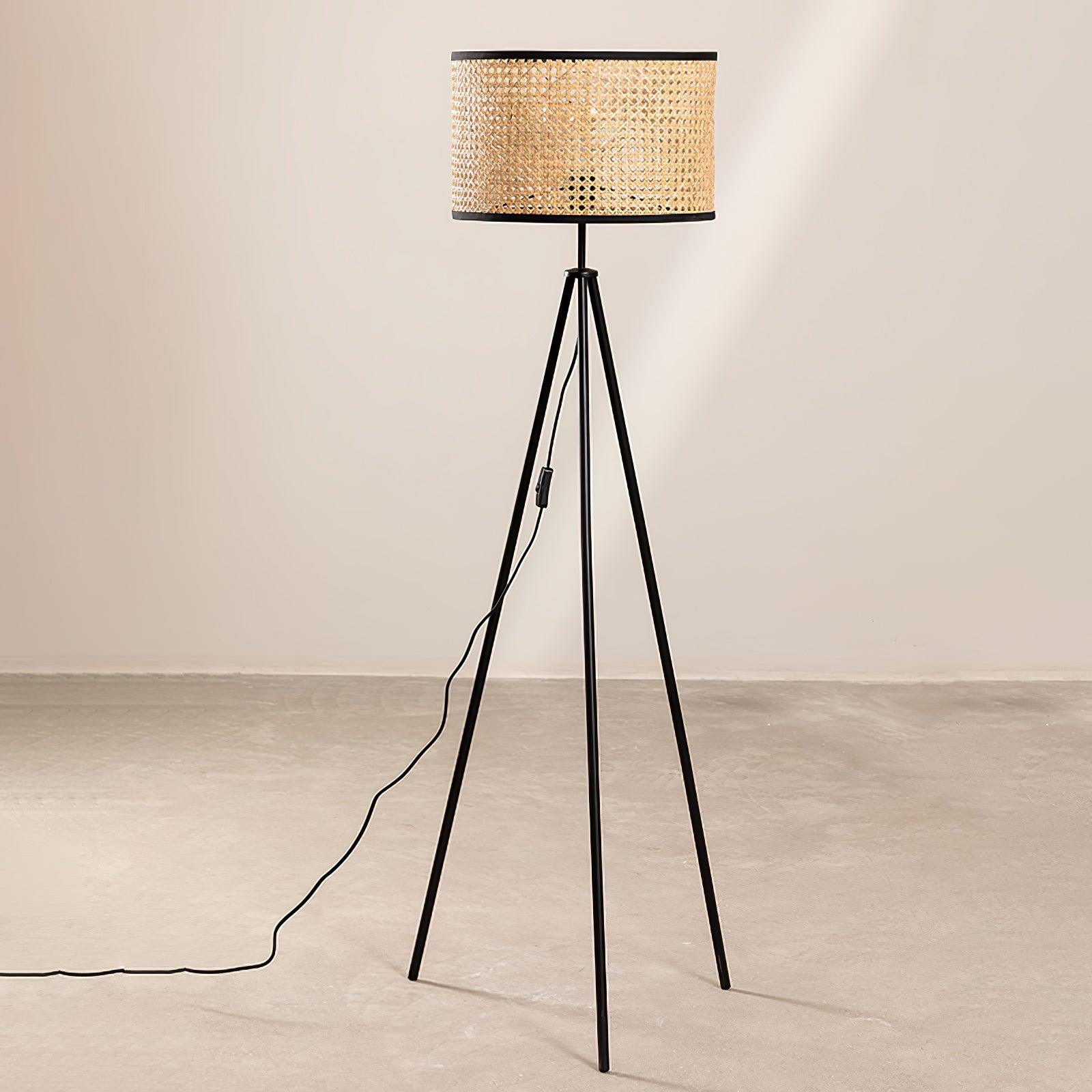 Trio Vintage Bamboo Floor Lamp-Neutral Decor