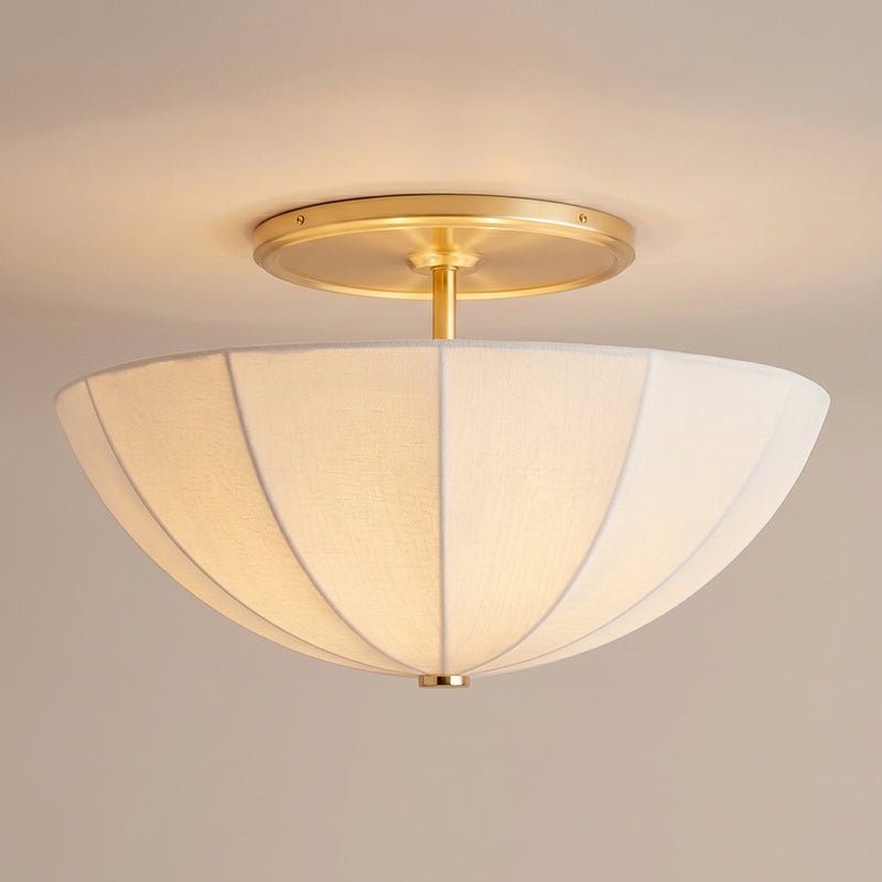 Eulalie Pleated  Semi-Flush Mount Ceiling Light