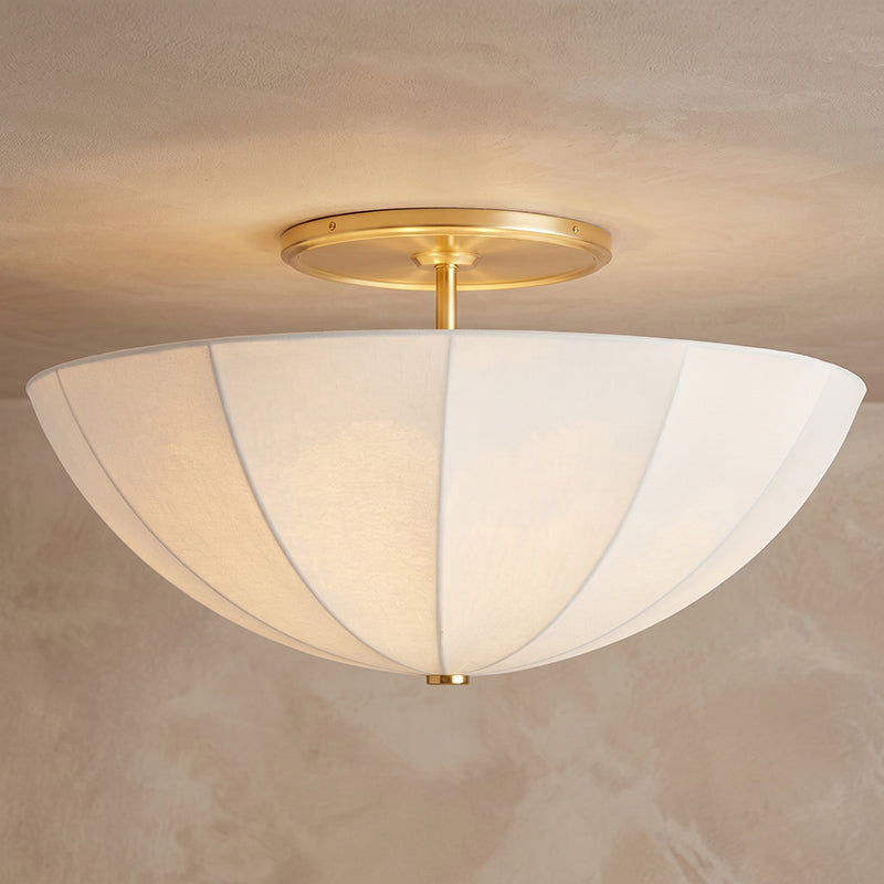 Eulalie Pleated  Semi-Flush Mount Ceiling Light