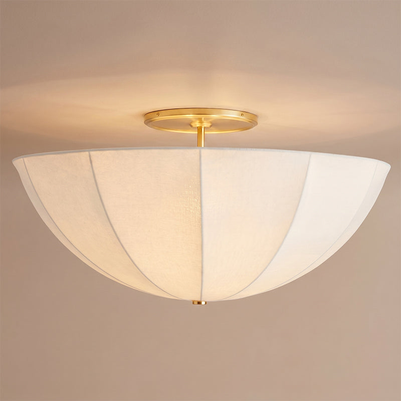 Eulalie Pleated  Semi-Flush Mount Ceiling Light