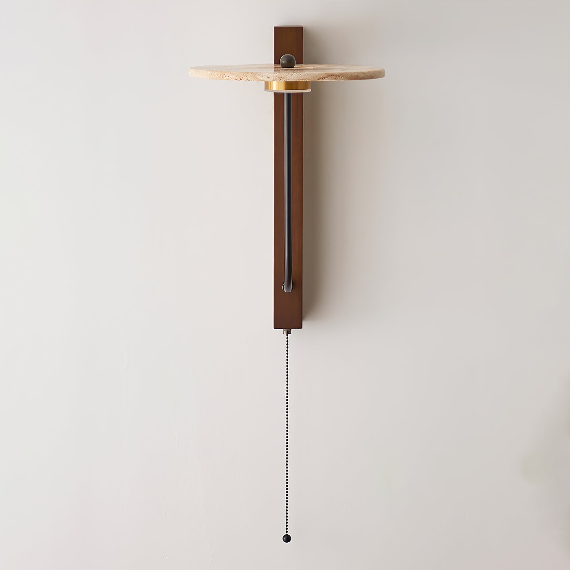 Viphayra Lever Arm Travertine Wall Light-Neutral Decor