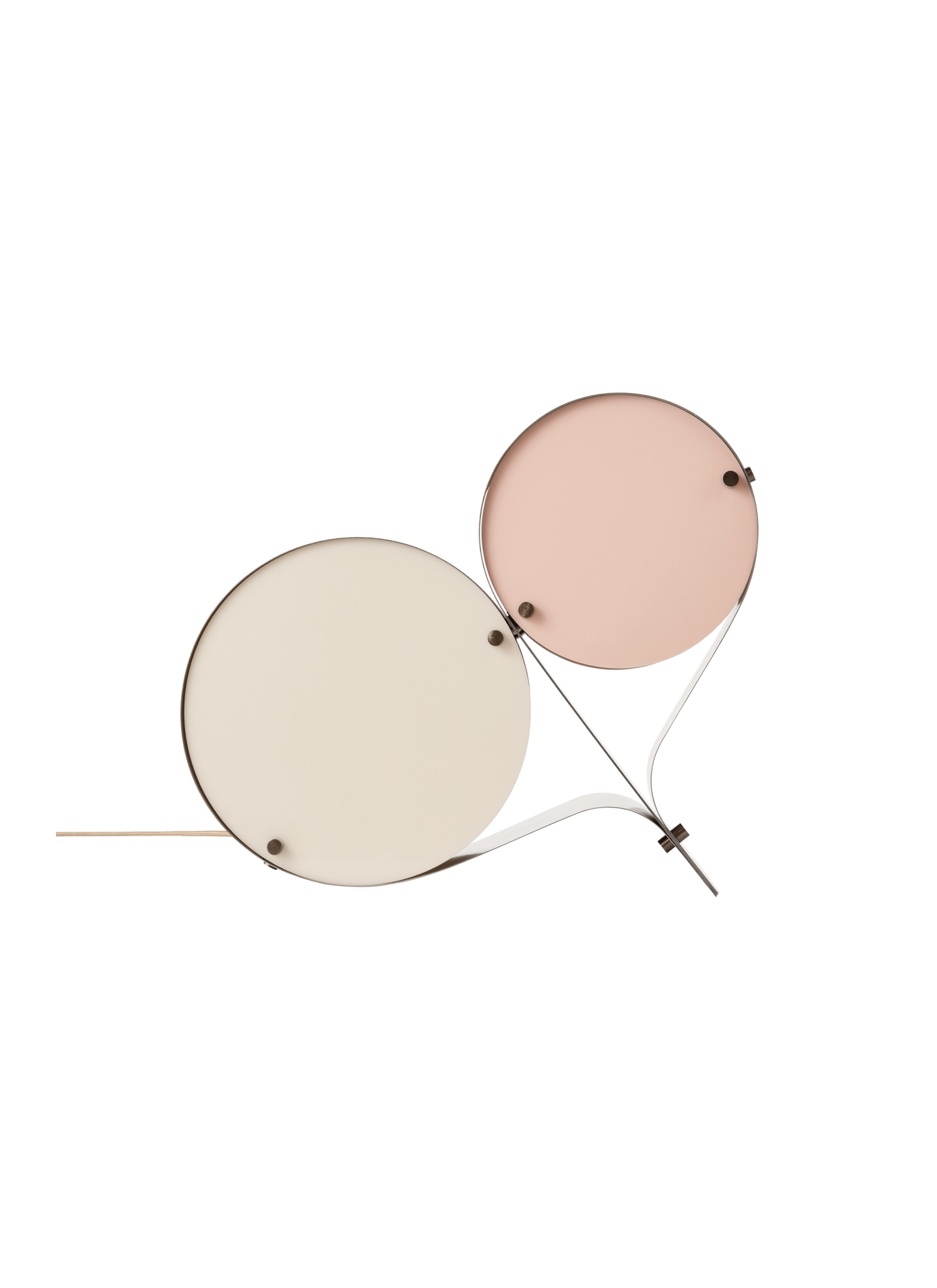 Duet Disc Table Lamp-Neutral Decor