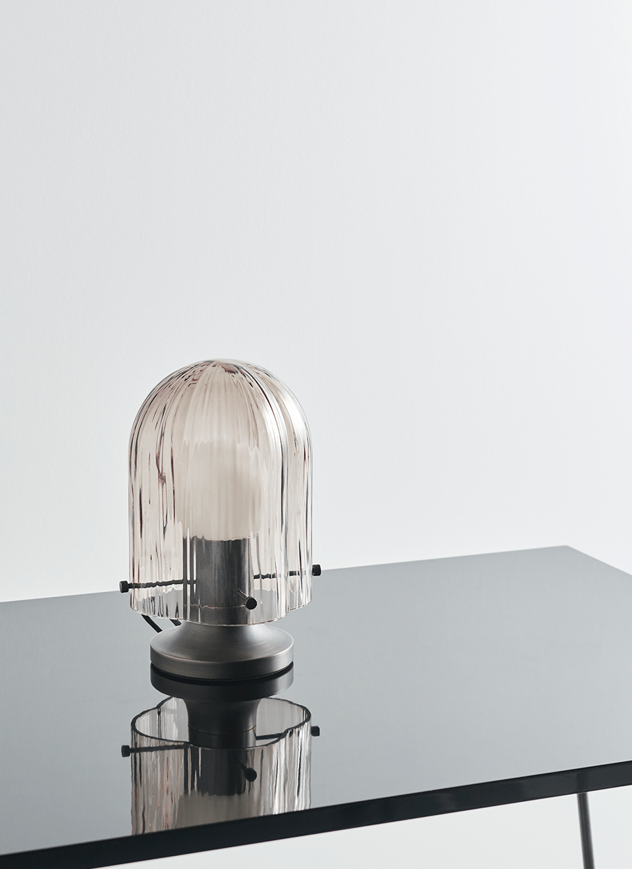Aura Fluted Table Lamp-Neutral Decor