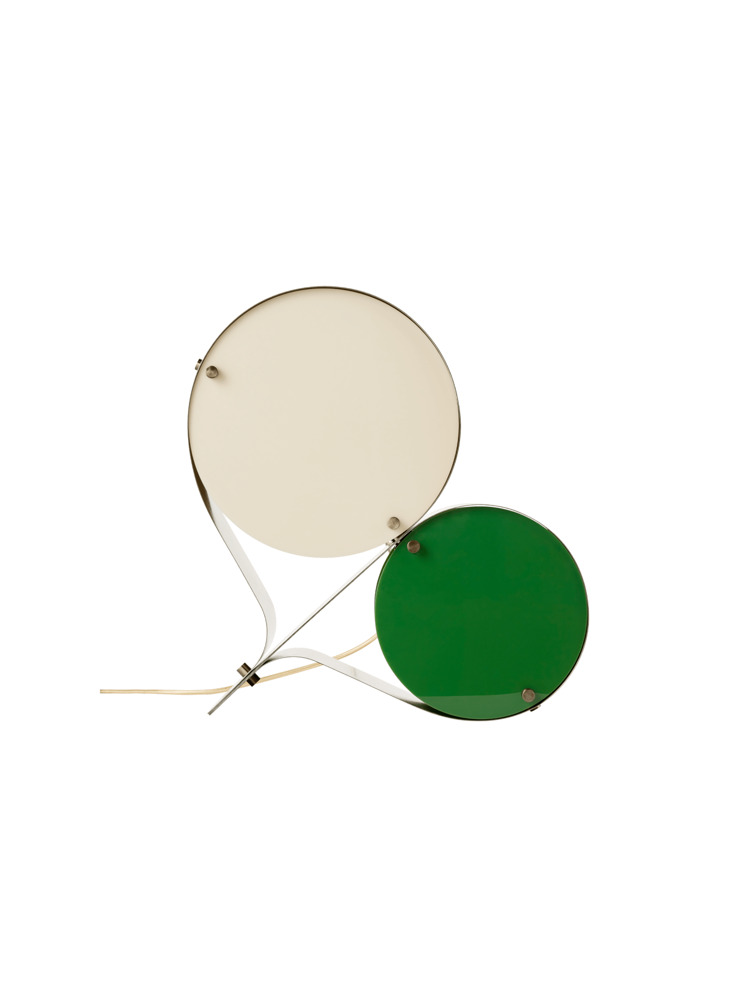 Duet Disc Table Lamp-Neutral Decor