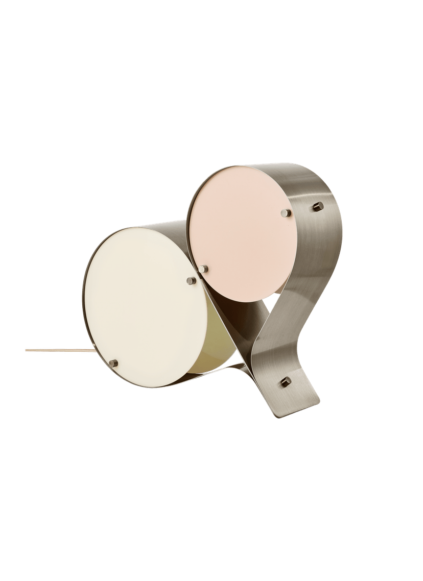 Duet Disc Table Lamp-Neutral Decor