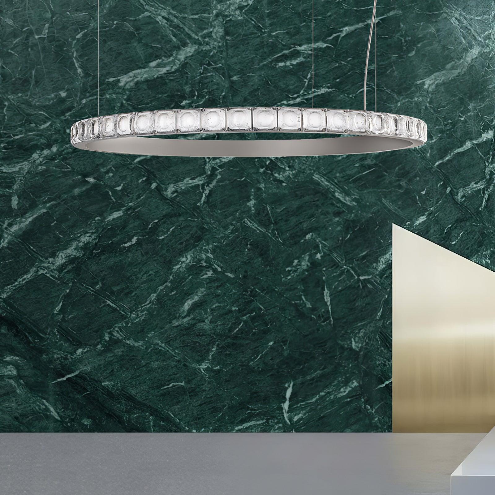 Avzorion Modern Minimalist Ring Glass Chandelier-Neutral Decor