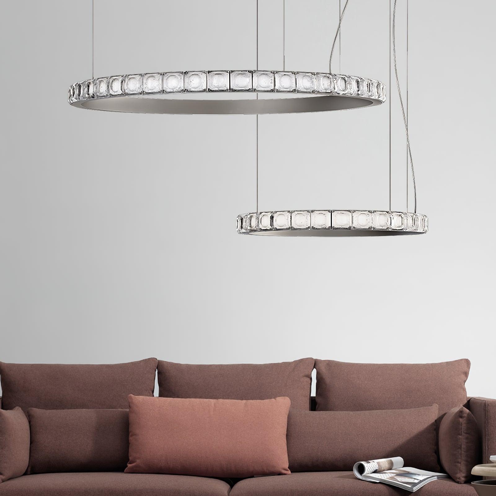 Avzorion Modern Minimalist Ring Glass Chandelier-Neutral Decor