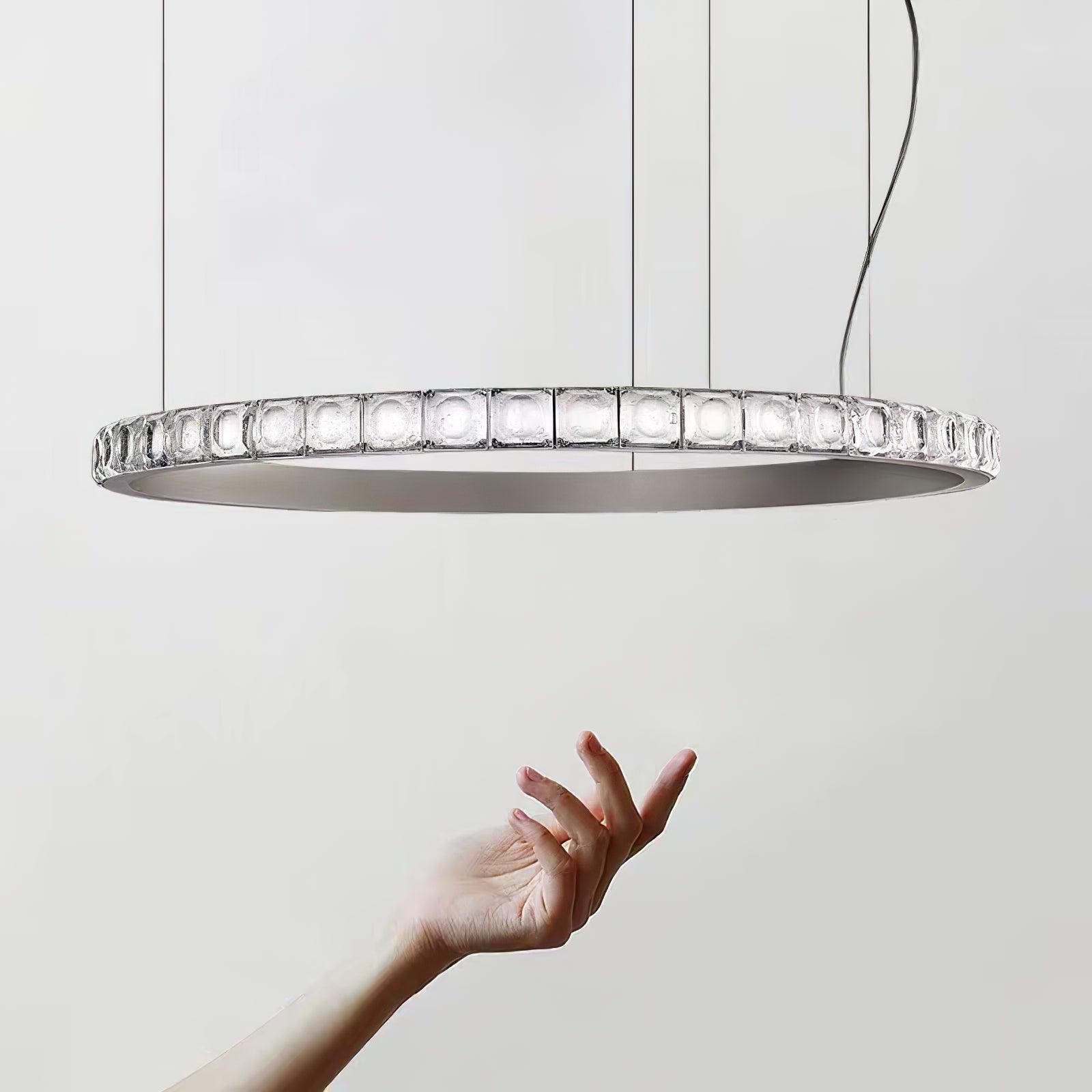Avzorion Modern Minimalist Ring Glass Chandelier-Neutral Decor