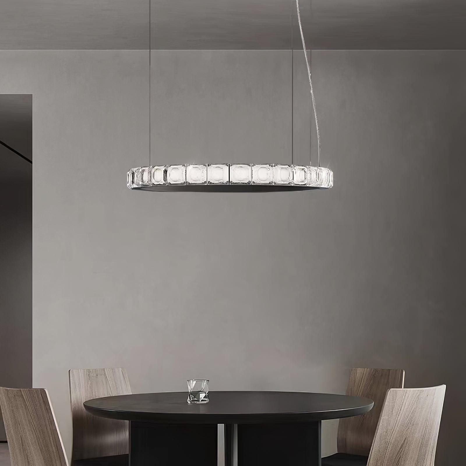 Avzorion Modern Minimalist Ring Glass Chandelier-Neutral Decor