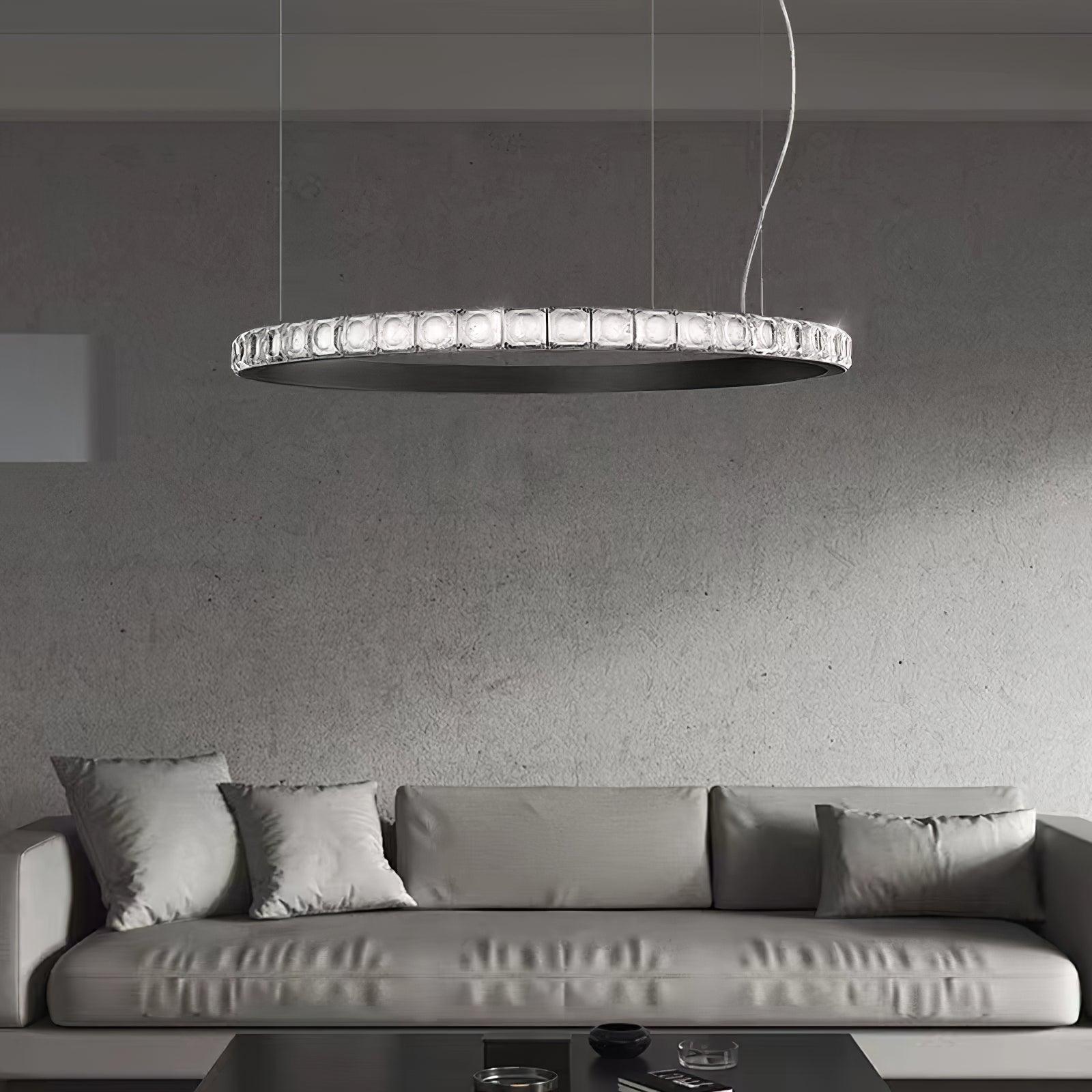 Avzorion Modern Minimalist Ring Glass Chandelier-Neutral Decor