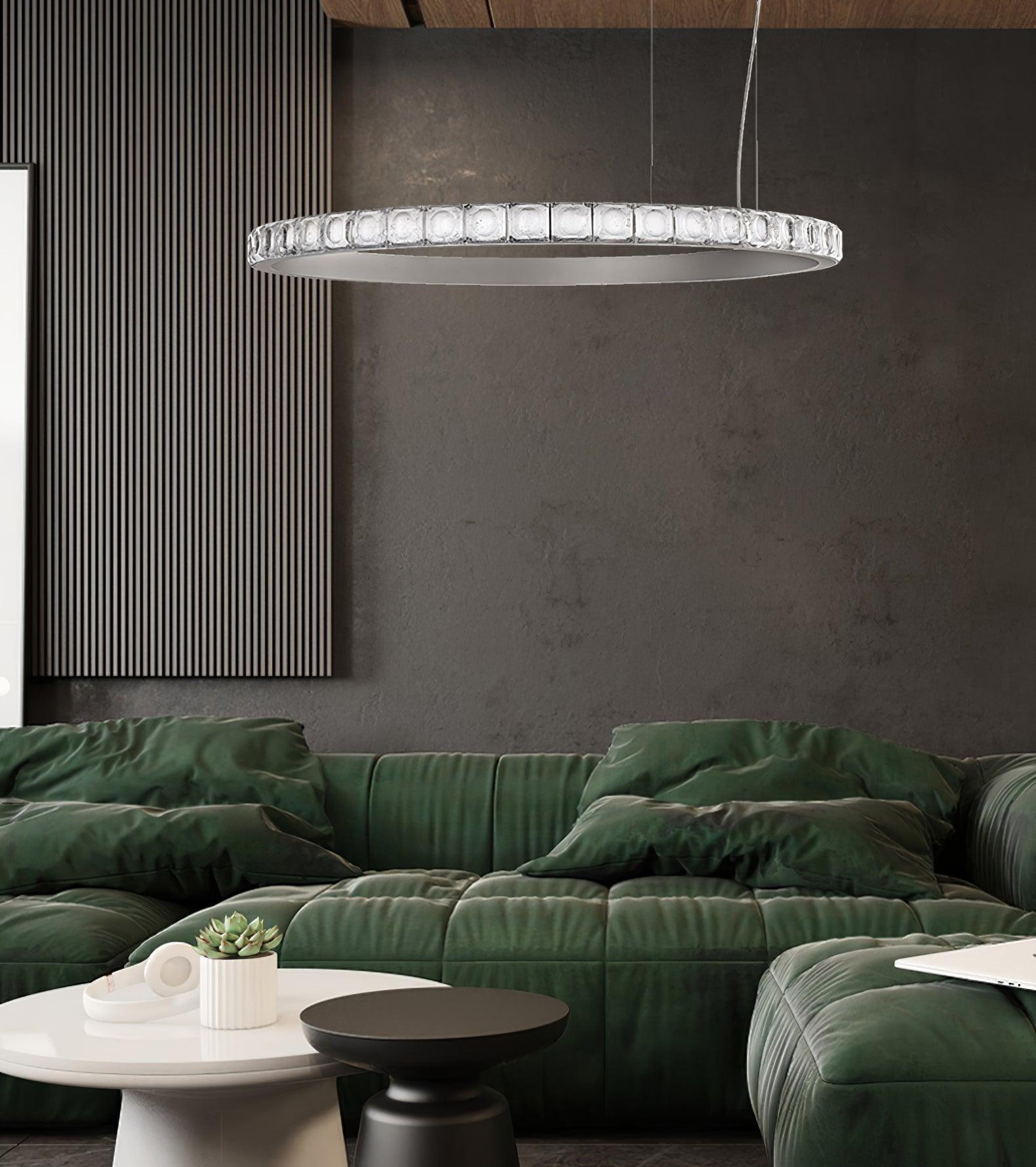 Avzorion Modern Minimalist Ring Glass Chandelier-Neutral Decor