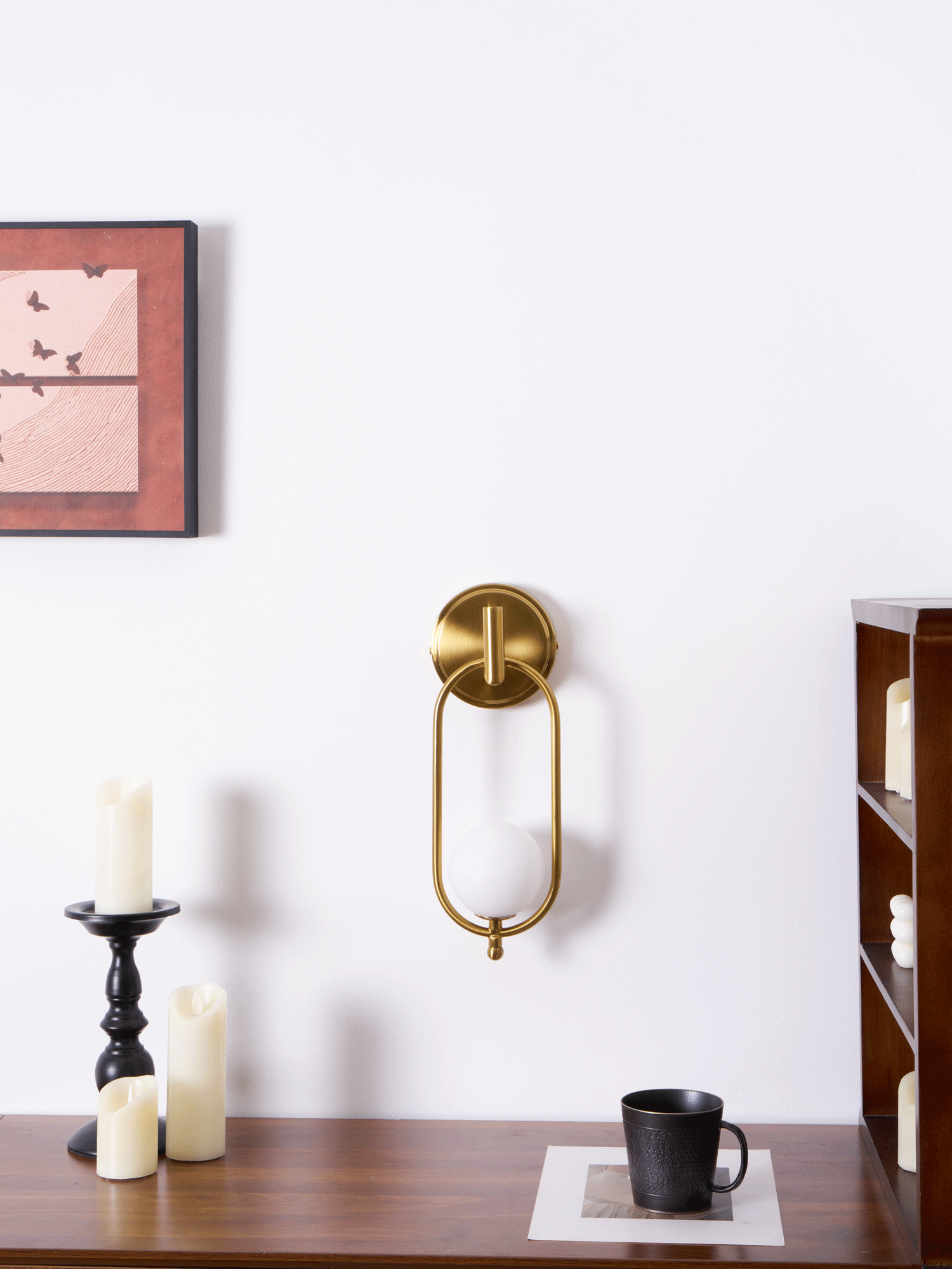 Cumirisra Modern Minimalist Brass Glass Wall Light-Neutral Decor