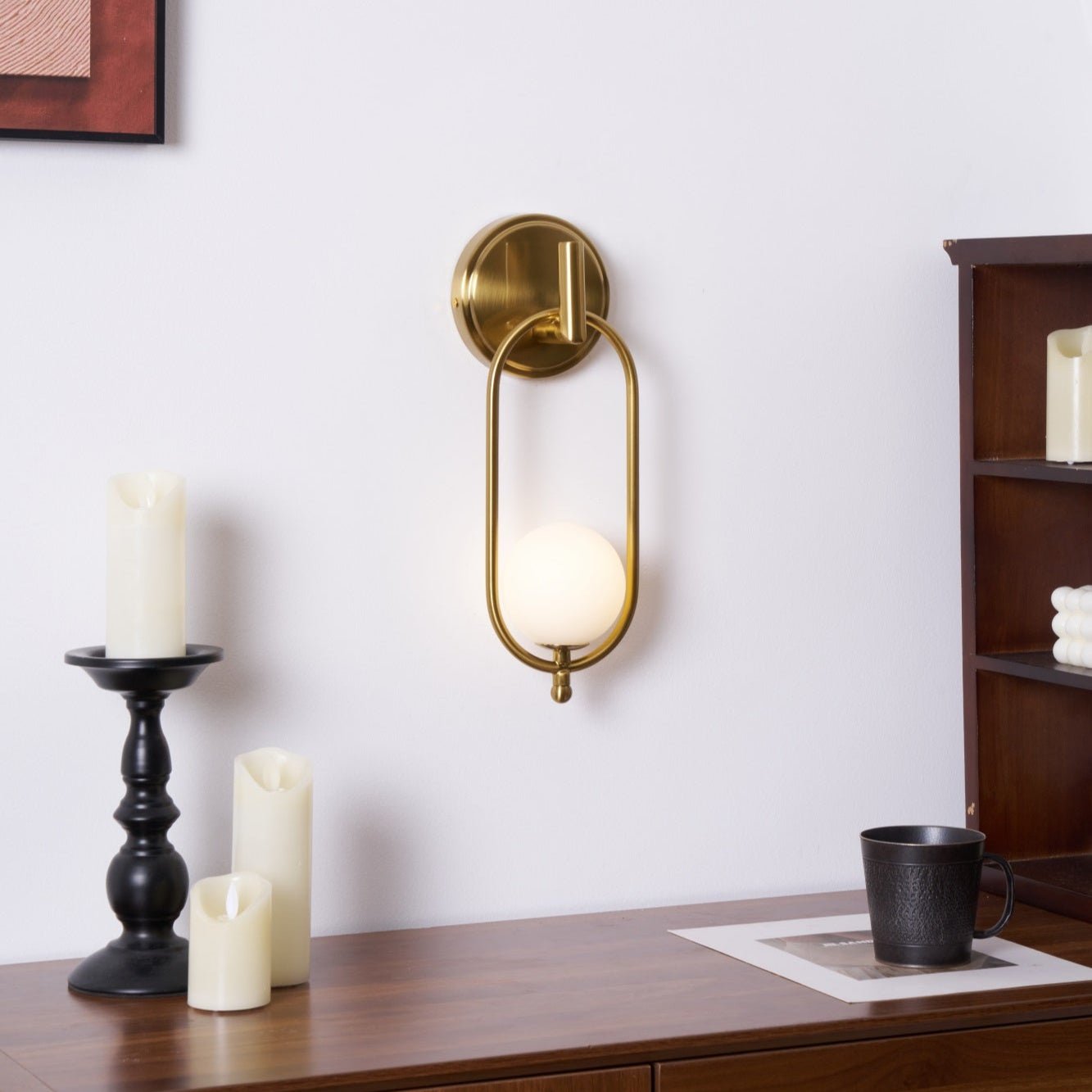 Cumirisra Modern Minimalist Brass Glass Wall Light-Neutral Decor