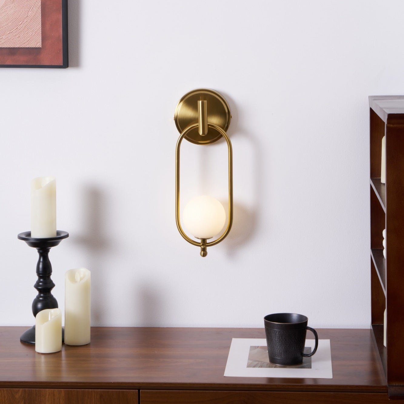 Cumirisra Modern Minimalist Brass Glass Wall Light-Neutral Decor