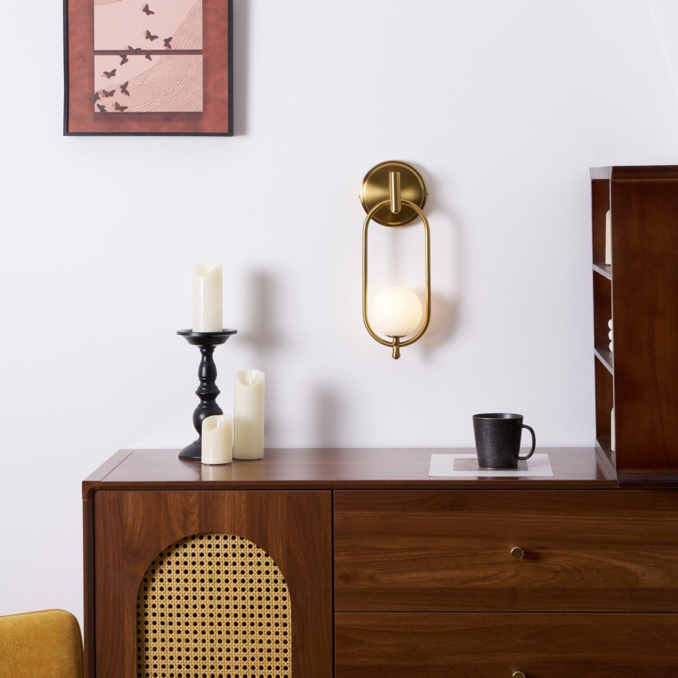 Cumirisra Modern Minimalist Brass Glass Wall Light-Neutral Decor