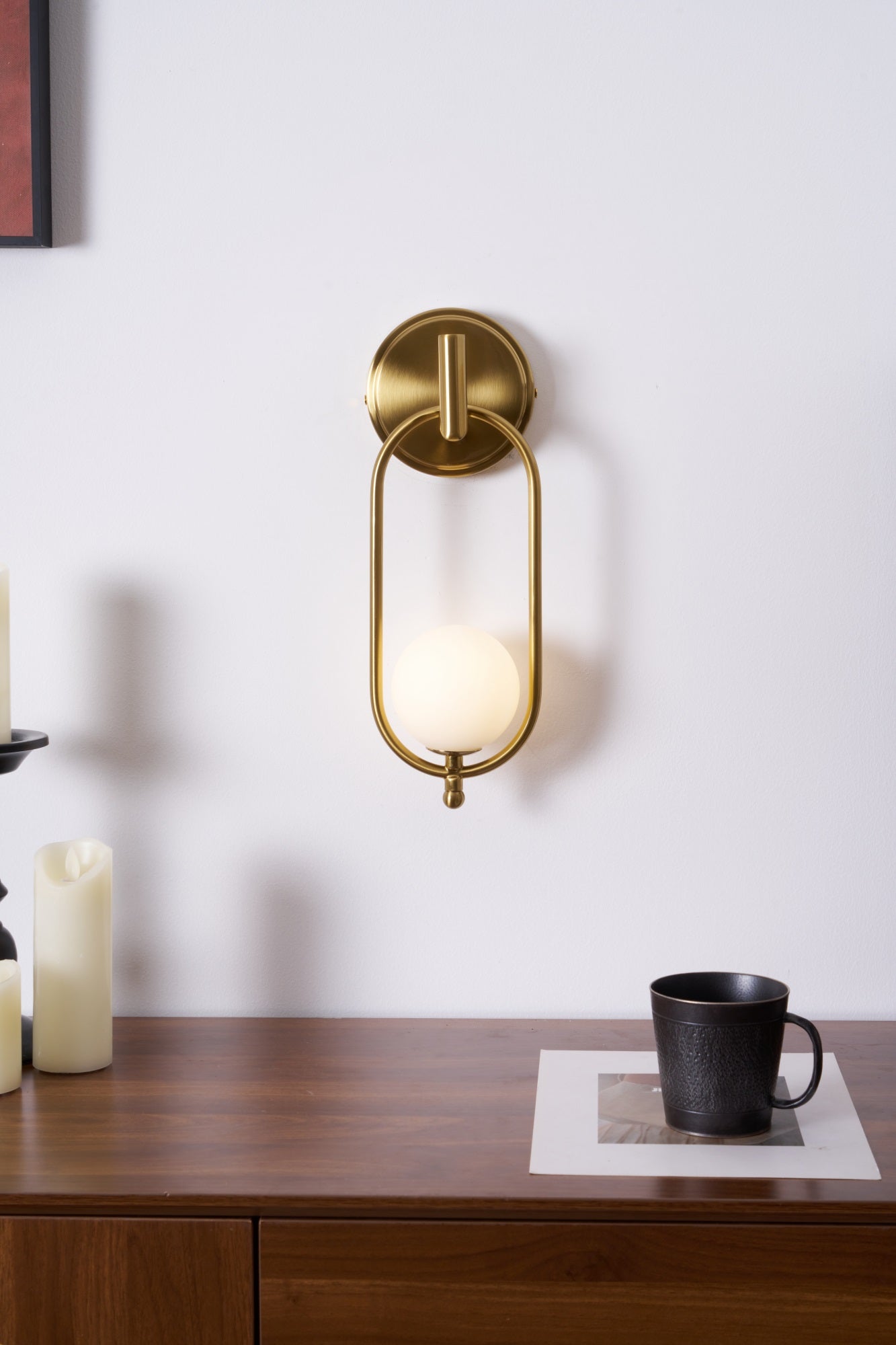 Cumirisra Modern Minimalist Brass Glass Wall Light-Neutral Decor