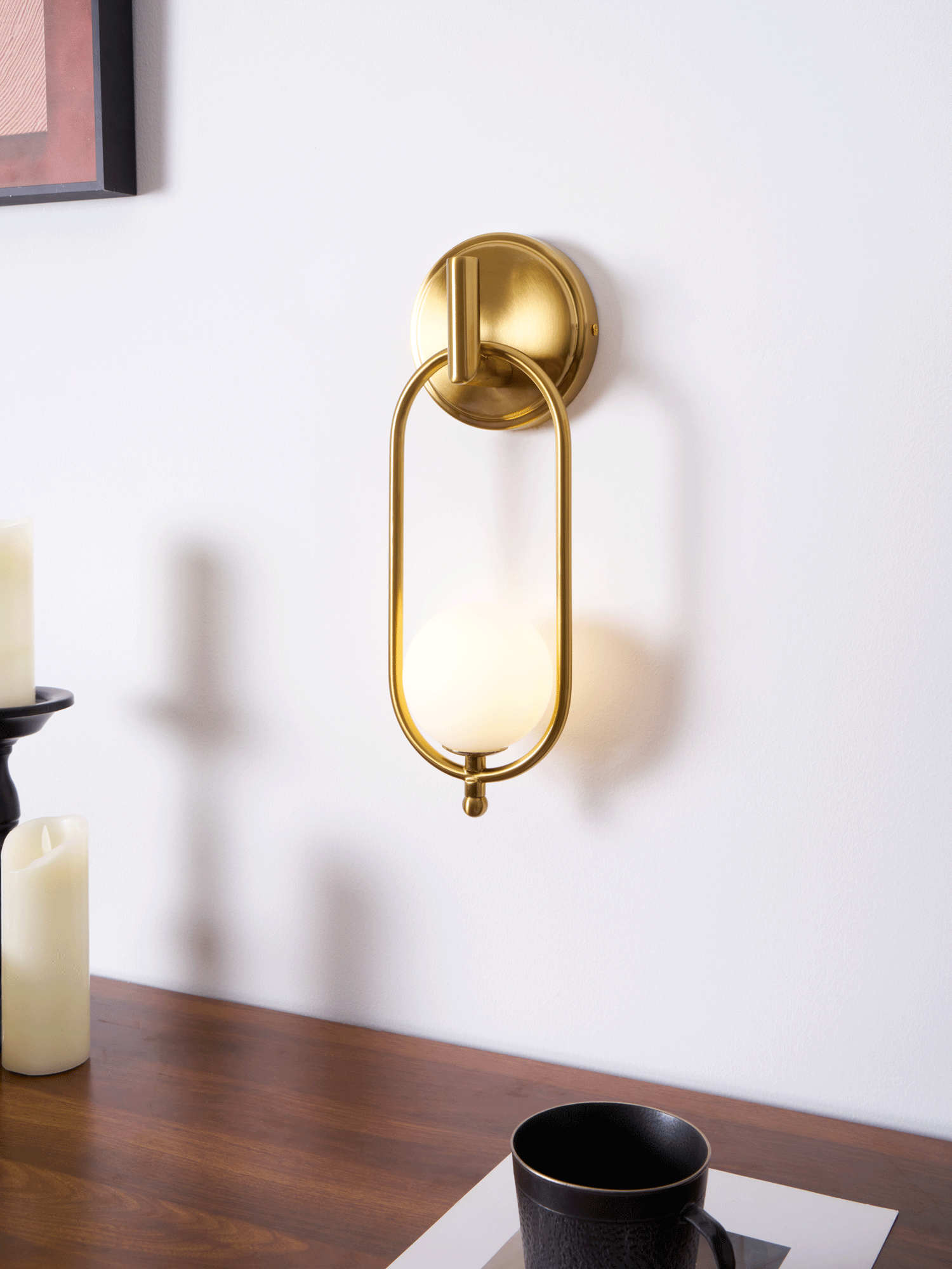 Cumirisra Modern Minimalist Brass Glass Wall Light-Neutral Decor