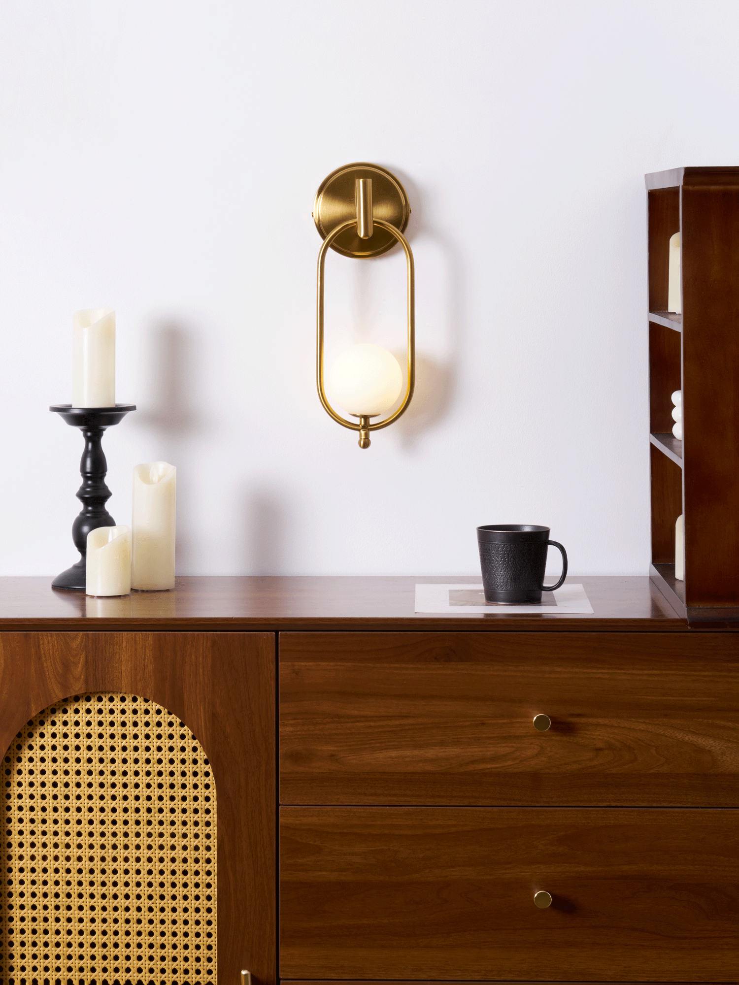 Cumirisra Modern Minimalist Brass Glass Wall Light-Neutral Decor