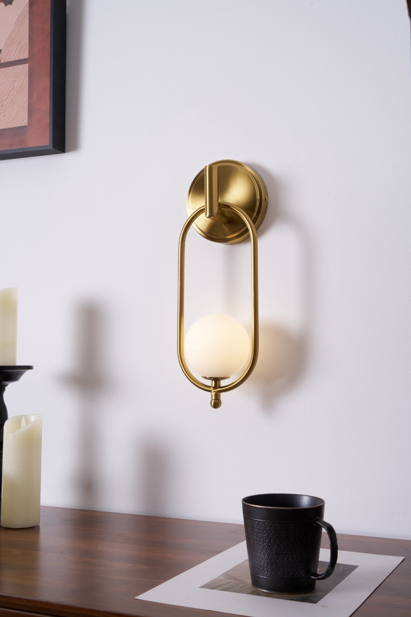 Cumirisra Modern Minimalist Brass Glass Wall Light-Neutral Decor