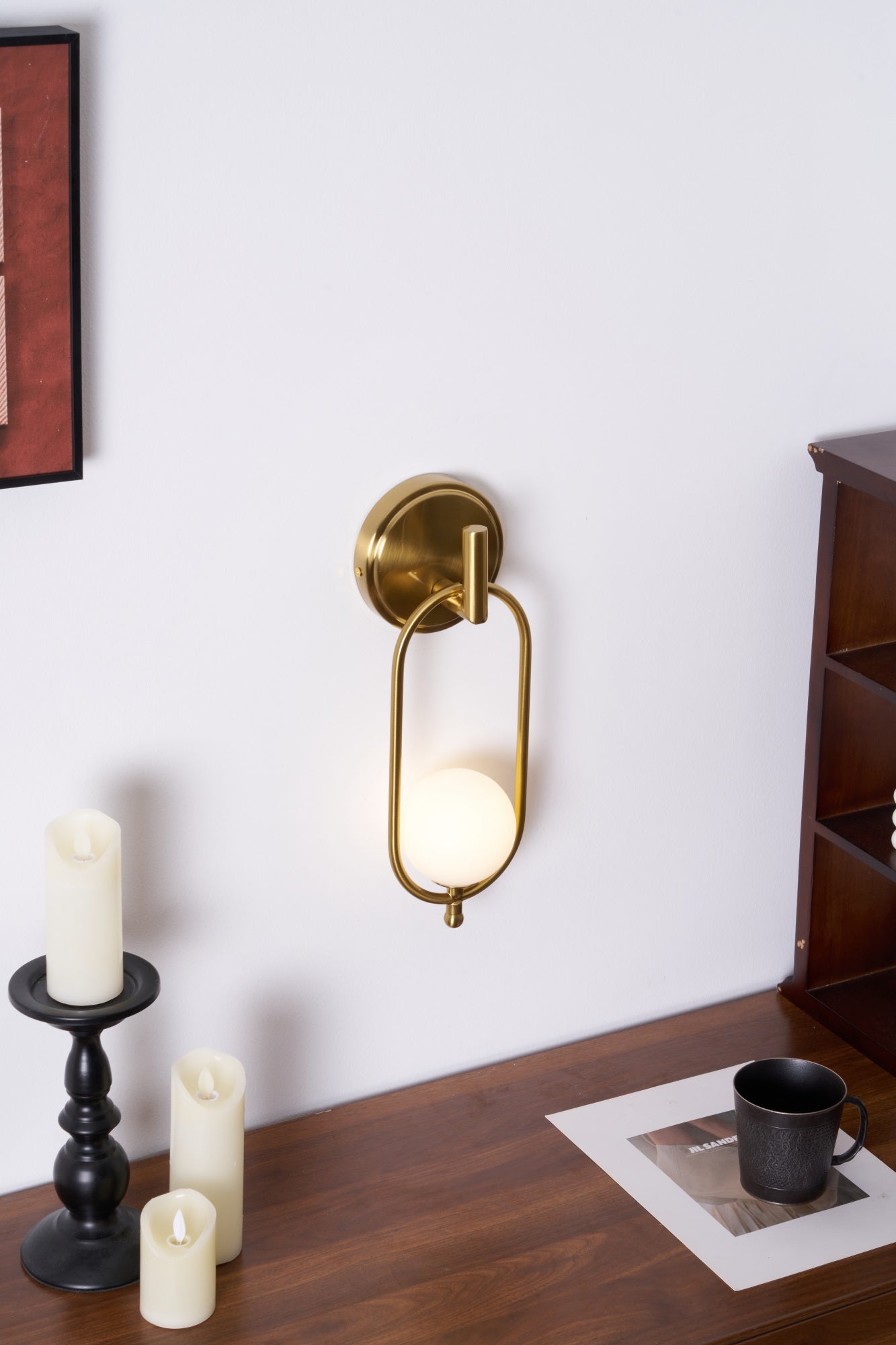 Cumirisra Modern Minimalist Brass Glass Wall Light-Neutral Decor