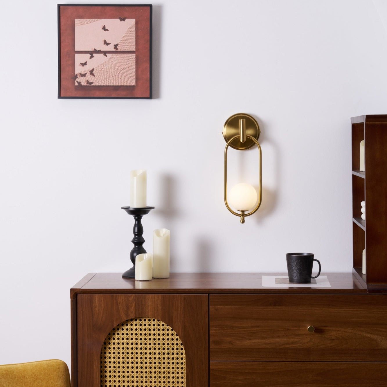 Cumirisra Modern Minimalist Brass Glass Wall Light-Neutral Decor