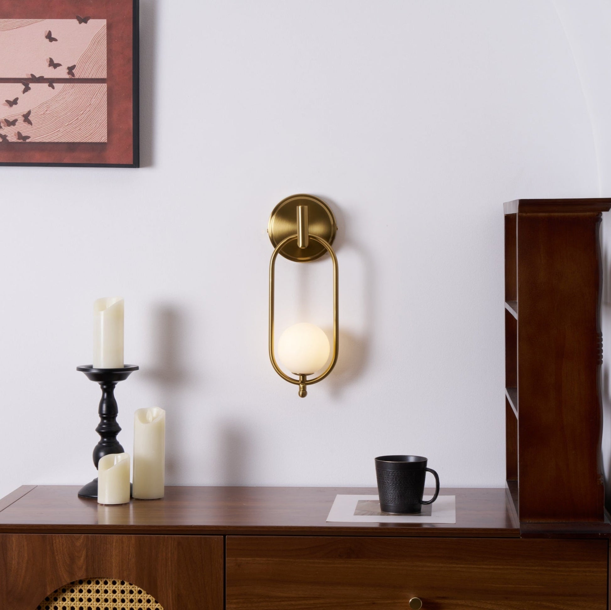 Cumirisra Modern Minimalist Brass Glass Wall Light-Neutral Decor