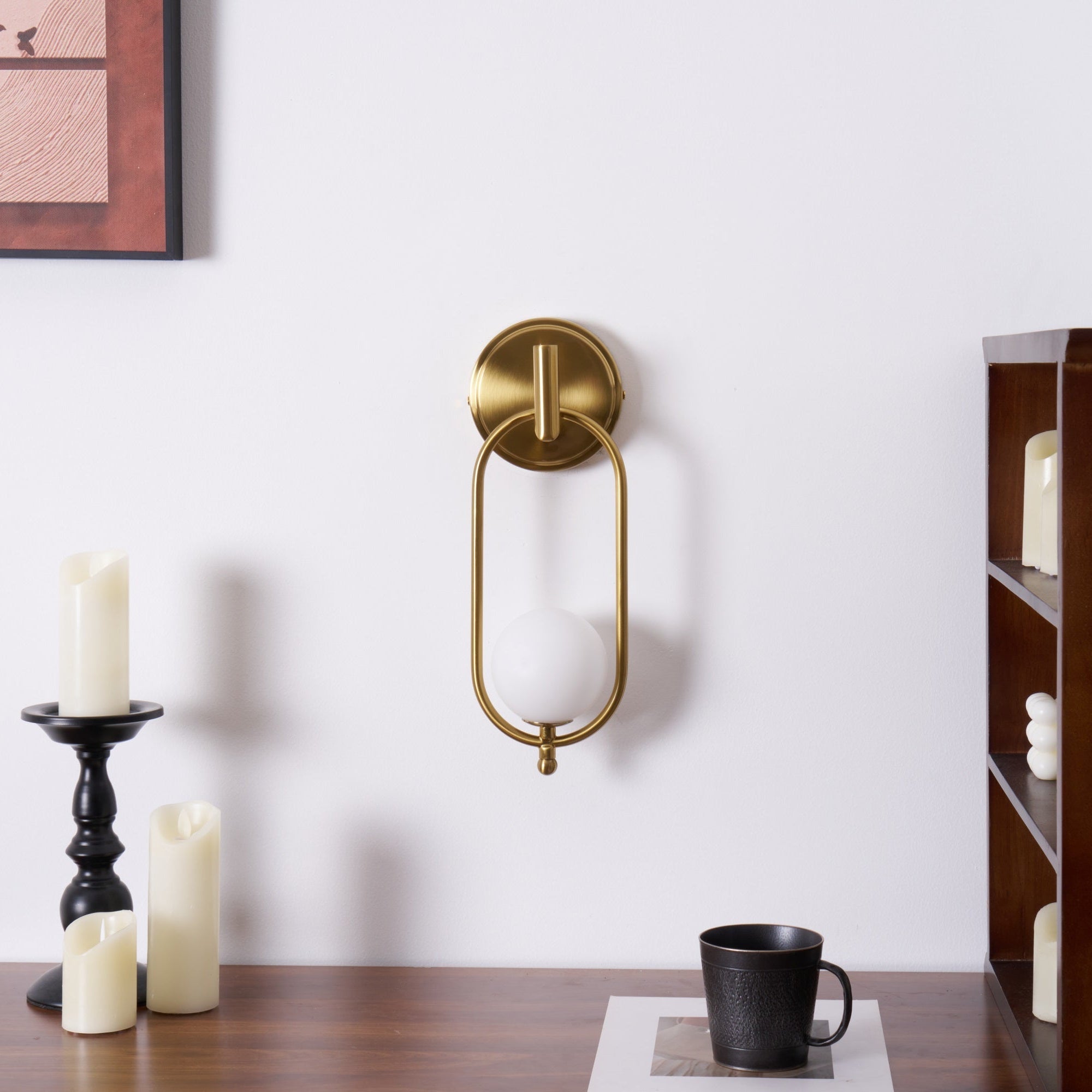 Cumirisra Modern Minimalist Brass Glass Wall Light-Neutral Decor